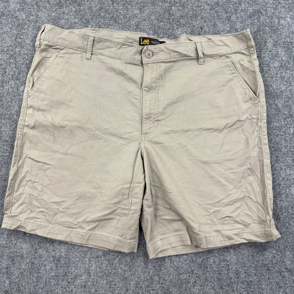 Lee Chino Shorts 42 Tan Stretch Cotton Twill Casual Mens